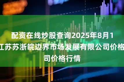 配资在线炒股查询2025年8月11日江苏苏浙皖边界市场发展有限公司价格行情